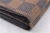 Authetic LOUIS VUITTON Damier Portefeuille Elise Bifold Wallet N61654 LV H7875