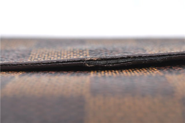 Authetic LOUIS VUITTON Damier Portefeuille Elise Bifold Wallet N61654 LV H7875