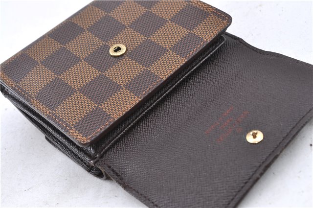 Authetic LOUIS VUITTON Damier Portefeuille Elise Bifold Wallet N61654 LV H7875
