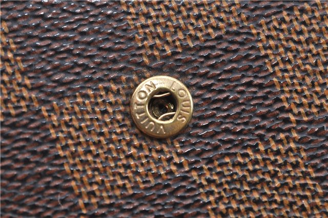 Authetic LOUIS VUITTON Damier Portefeuille Elise Bifold Wallet N61654 LV H7875