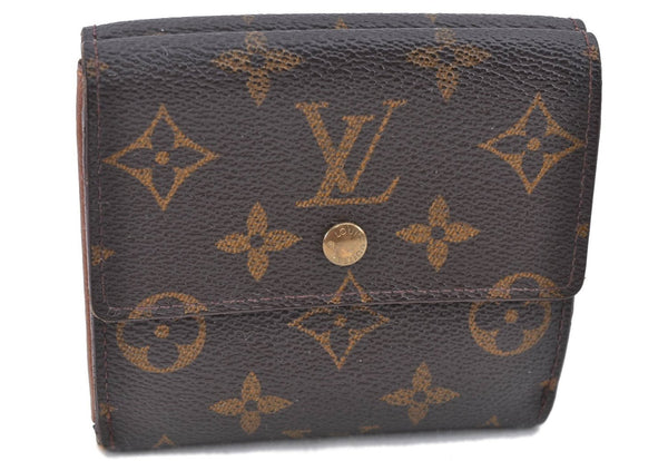 Auth LOUIS VUITTON Monogram Portefeuille Elise Bifold Wallet M61654 LV H7876