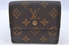 Auth LOUIS VUITTON Monogram Portefeuille Elise Bifold Wallet M61654 LV H7876