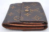 Auth LOUIS VUITTON Monogram Portefeuille Elise Bifold Wallet M61654 LV H7876