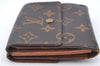 Auth LOUIS VUITTON Monogram Portefeuille Elise Bifold Wallet M61654 LV H7876