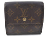 Auth LOUIS VUITTON Monogram Portefeuille Elise Bifold Wallet M61654 LV H7877