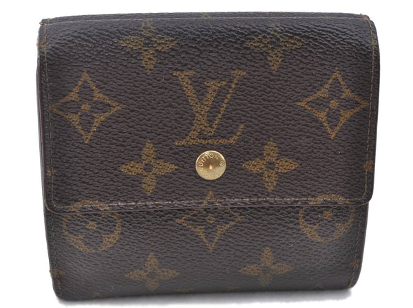 Auth LOUIS VUITTON Monogram Portefeuille Elise Bifold Wallet M61654 LV H7877