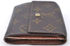 Auth LOUIS VUITTON Monogram Portefeuille Elise Bifold Wallet M61654 LV H7877