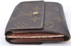 Auth LOUIS VUITTON Monogram Portefeuille Elise Bifold Wallet M61654 LV H7877