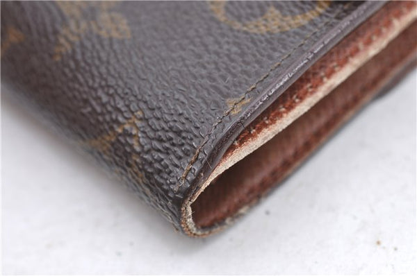 Auth LOUIS VUITTON Monogram Portefeuille Elise Bifold Wallet M61654 LV H7877