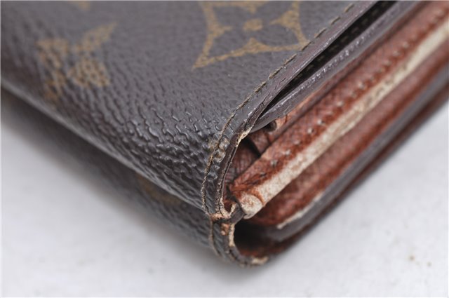 Auth LOUIS VUITTON Monogram Portefeuille Elise Bifold Wallet M61654 LV H7877