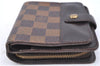 Authentic LOUIS VUITTON Damier Compact Zip Bifold Wallet Purse N61668 LV H7879