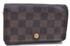 Auth LOUIS VUITTON Damier Porte Monnaie Billets Tresor Wallet N61730 LV H7884
