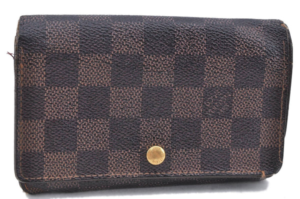 Auth LOUIS VUITTON Damier Porte Monnaie Billets Tresor Wallet N61730 LV H7884