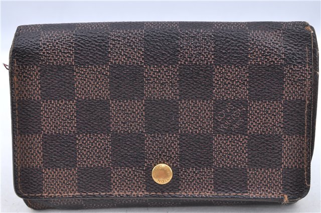 Auth LOUIS VUITTON Damier Porte Monnaie Billets Tresor Wallet N61730 LV H7884