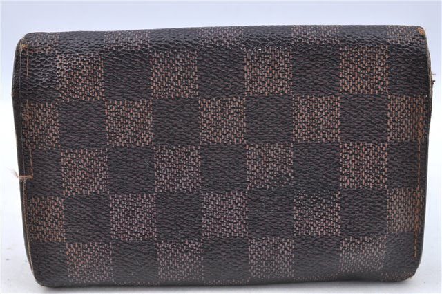 Auth LOUIS VUITTON Damier Porte Monnaie Billets Tresor Wallet N61730 LV H7884