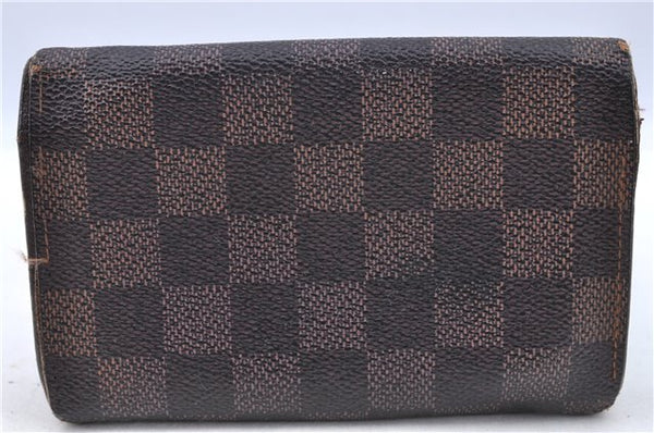 Auth LOUIS VUITTON Damier Porte Monnaie Billets Tresor Wallet N61730 LV H7884