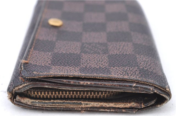 Auth LOUIS VUITTON Damier Porte Monnaie Billets Tresor Wallet N61730 LV H7884