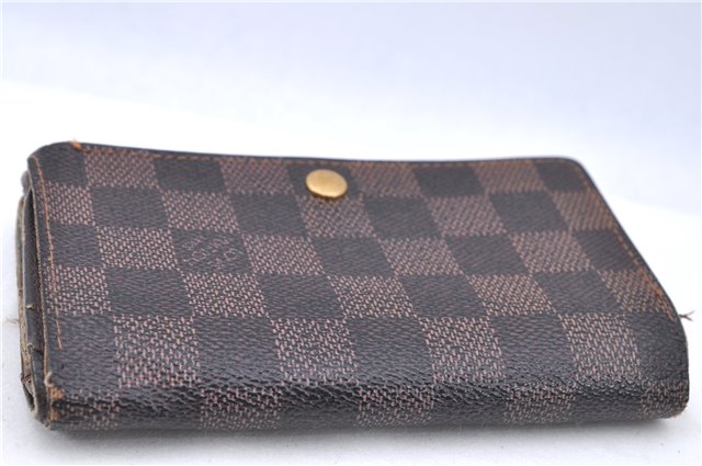 Auth LOUIS VUITTON Damier Porte Monnaie Billets Tresor Wallet N61730 LV H7884