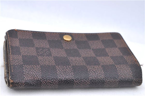 Auth LOUIS VUITTON Damier Porte Monnaie Billets Tresor Wallet N61730 LV H7884