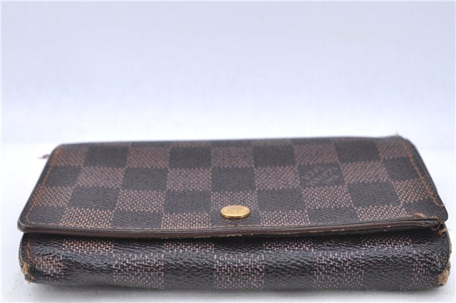 Auth LOUIS VUITTON Damier Porte Monnaie Billets Tresor Wallet N61730 LV H7884