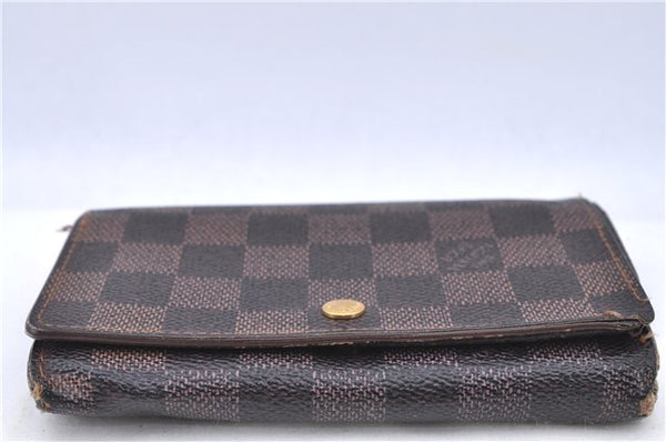 Auth LOUIS VUITTON Damier Porte Monnaie Billets Tresor Wallet N61730 LV H7884