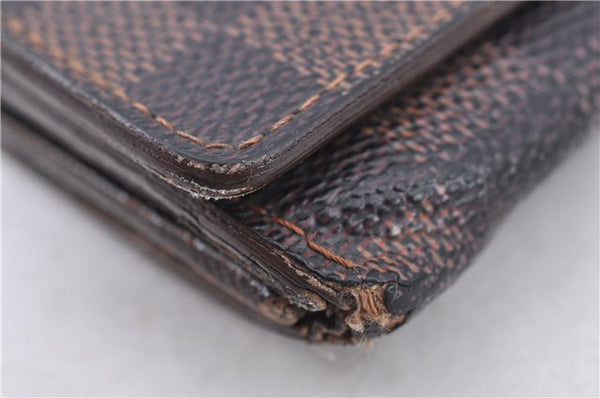 Auth LOUIS VUITTON Damier Porte Monnaie Billets Tresor Wallet N61730 LV H7884