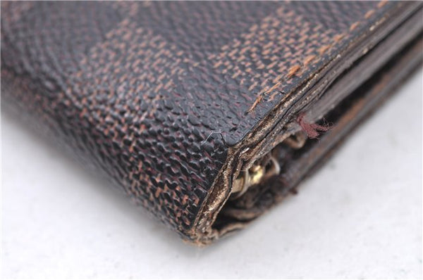 Auth LOUIS VUITTON Damier Porte Monnaie Billets Tresor Wallet N61730 LV H7884