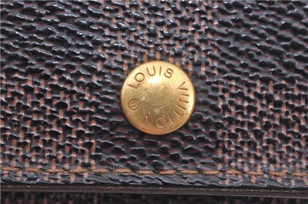 Auth LOUIS VUITTON Damier Porte Monnaie Billets Tresor Wallet N61730 LV H7884