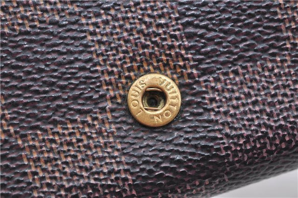 Auth LOUIS VUITTON Damier Porte Monnaie Billets Tresor Wallet N61730 LV H7884