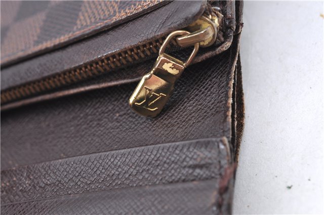 Auth LOUIS VUITTON Damier Porte Monnaie Billets Tresor Wallet N61730 LV H7884