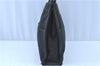 Authentic HERMES Fourre Tout MM Hand Tote Bag Cotton Canvas Black H7901