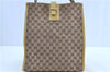 Authentic GUCCI Shoulder Tote Bag GG Canvas Leather 109101 Brown Yellow H7908