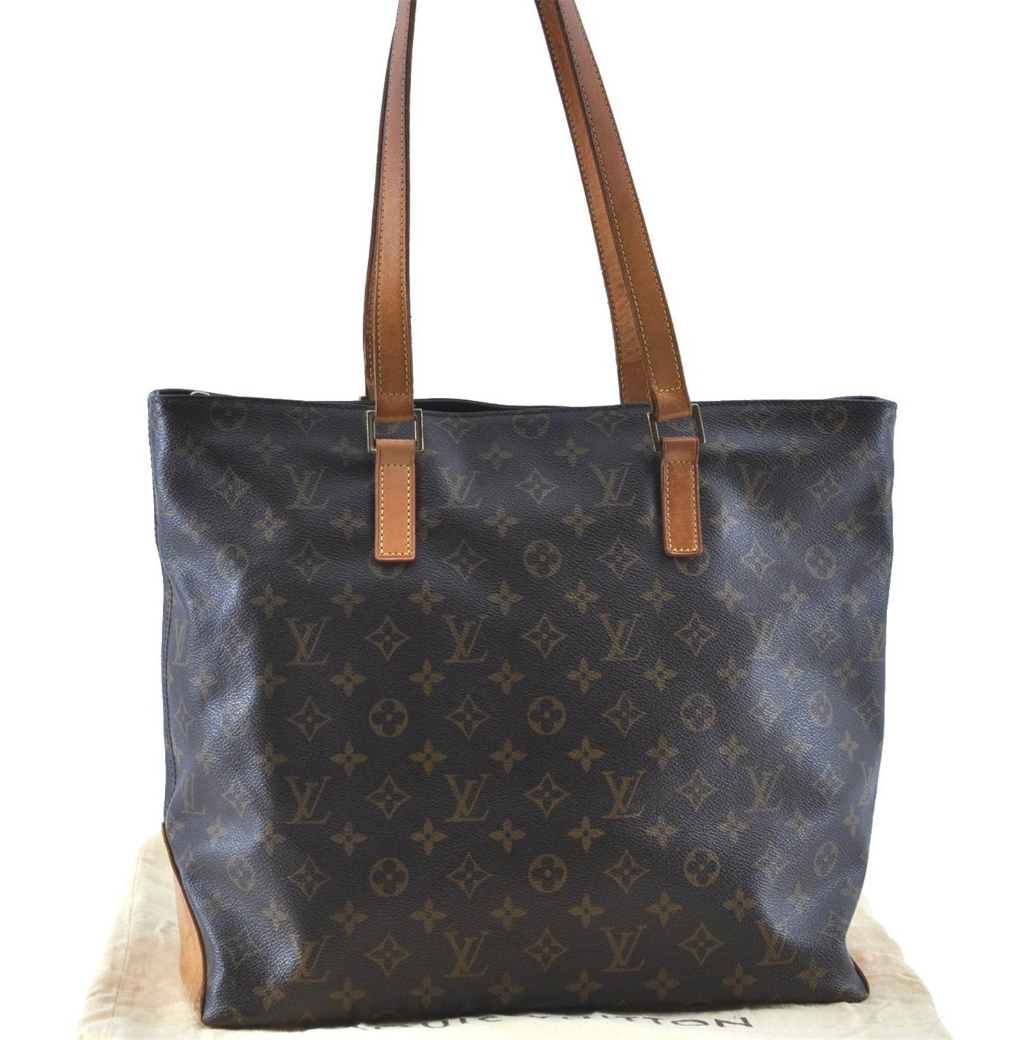 Authentic LOUIS VUITTON Monogram Cabas Mezzo Tote Bag M51151 LV H7914