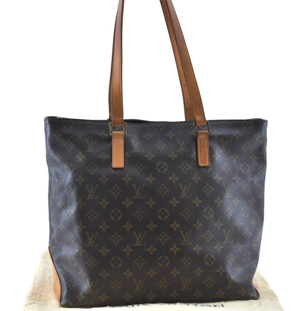 Authentic LOUIS VUITTON Monogram Cabas Mezzo Tote Bag M51151 LV H7914