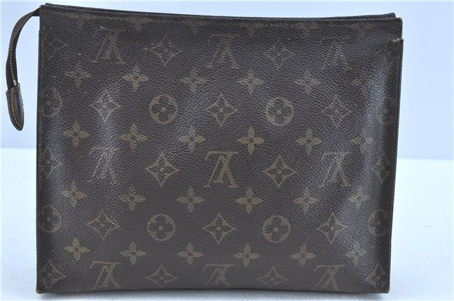 Auth LOUIS VUITTON Monogram Poche Toilette 26 Cosmetics Pouch M47542 LV H7915