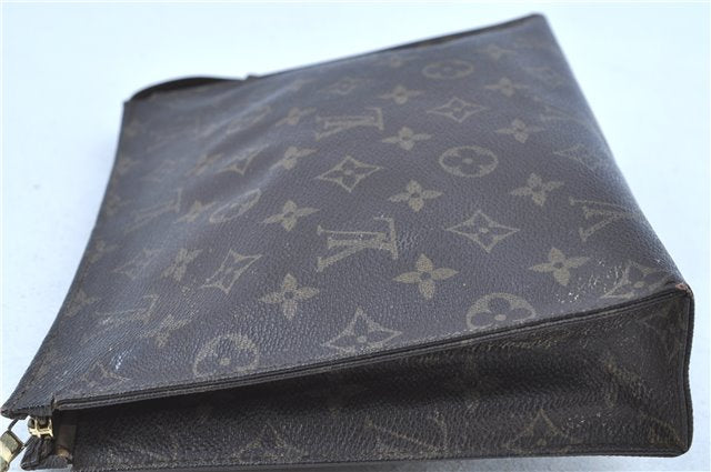 Auth LOUIS VUITTON Monogram Poche Toilette 26 Cosmetics Pouch M47542 LV H7915