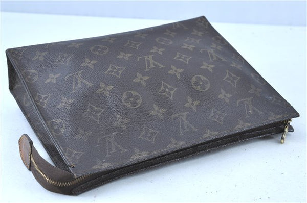 Auth LOUIS VUITTON Monogram Poche Toilette 26 Cosmetics Pouch M47542 LV H7915