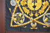 Authentic HERMES Carre 90 Scarf "PRiNCES DU SOLEiLLEVANT" Silk Black H7921