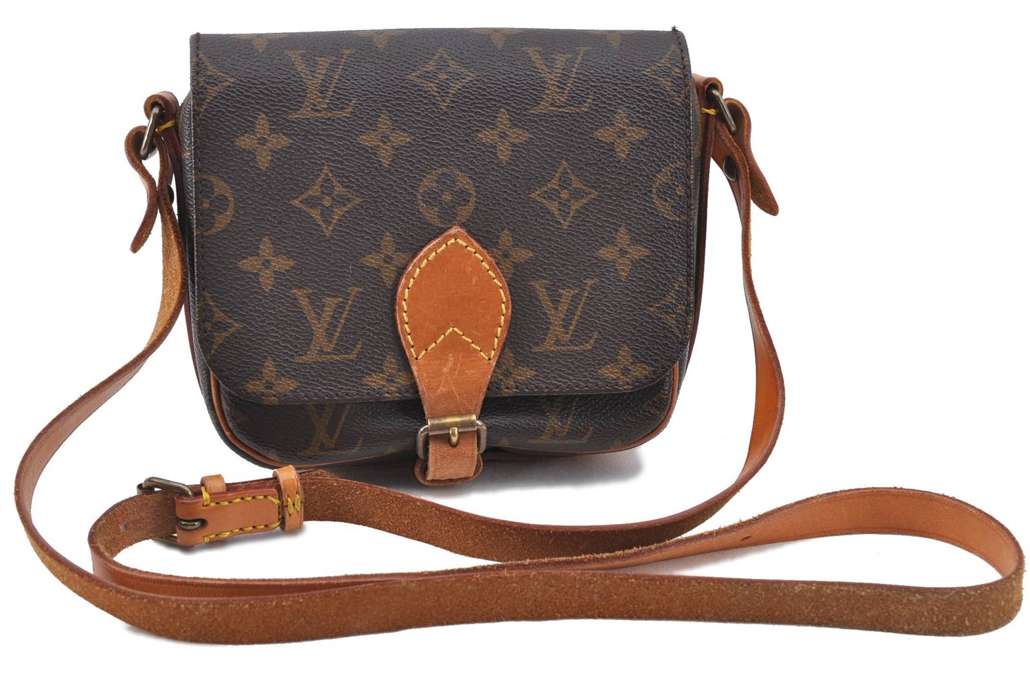 Auth LOUIS VUITTON Monogram Cartouchiere PM Shoulder Cross Bag M51254 LV H7929