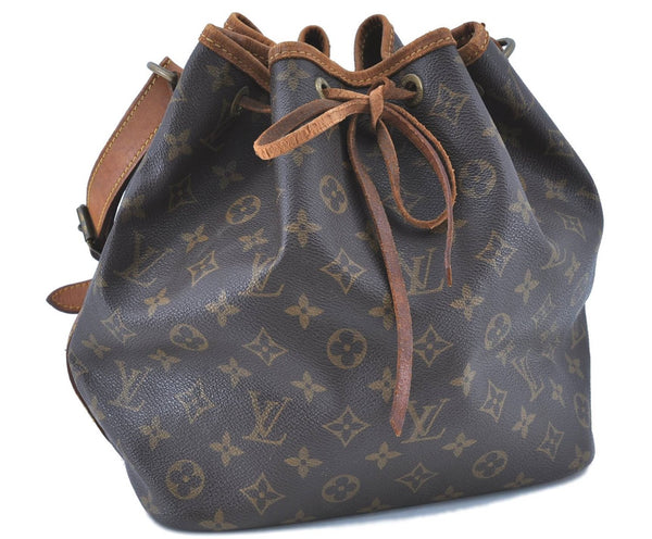 Authentic LOUIS VUITTON Monogram Petit Noe Shoulder Bag M42226 LV H7930