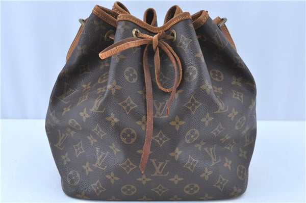 Authentic LOUIS VUITTON Monogram Petit Noe Shoulder Bag M42226 LV H7930