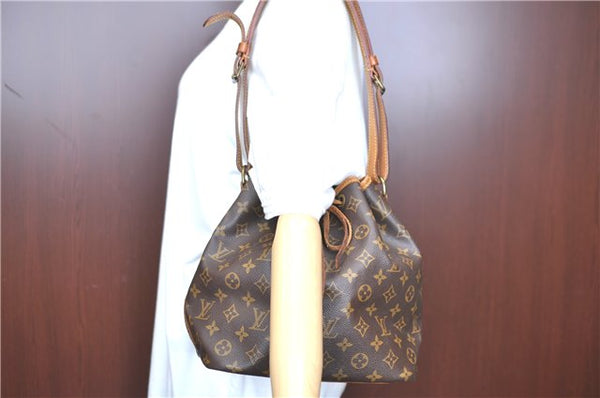 Authentic LOUIS VUITTON Monogram Petit Noe Shoulder Bag M42226 LV H7930