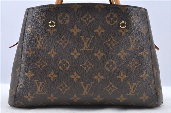 Authentic LOUIS VUITTON Monogram Montaigne GM 2Way Hand Bag M41055 LV H7931