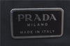 Authentic PRADA Nylon Leather Shoulder Cross Body Bag Purse Black H7933