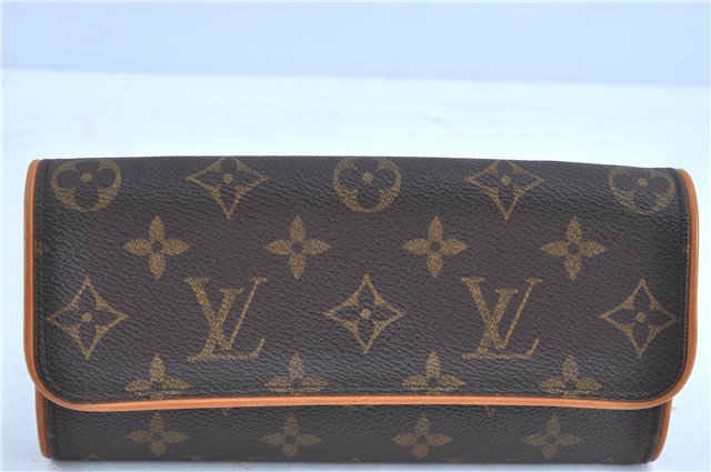 Authentic LOUIS VUITTON Monogram Pochette Twin PM Shoulder Bag M51854 Box H7938