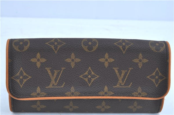 Authentic LOUIS VUITTON Monogram Pochette Twin PM Shoulder Bag M51854 Box H7938