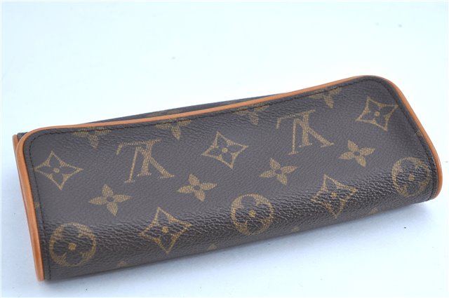 Authentic LOUIS VUITTON Monogram Pochette Twin PM Shoulder Bag M51854 Box H7938
