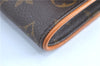 Authentic LOUIS VUITTON Monogram Pochette Twin PM Shoulder Bag M51854 Box H7938