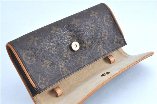 Authentic LOUIS VUITTON Monogram Pochette Twin PM Shoulder Bag M51854 Box H7938