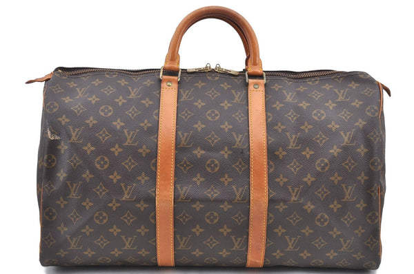 Authentic LOUIS VUITTON Monogram Keepall 50 Boston Bag M41426 LV H7942